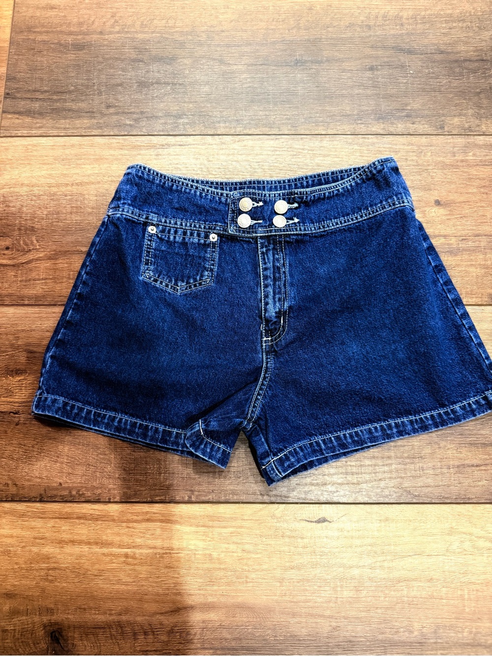 Jordache Dark Blue High-Waist Denim Shorts
